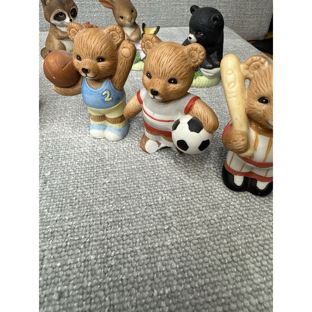 Homco Porcelain Teddy Bear Figurines 14 Piece Lot - Picture 3 of 11